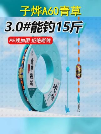 子烨A60青草翘鳊主线,轻量大物线组,金刚结加固,纯手工精绑鲢鳙线组,挑战大物,你准备好了吗  #子烨A60 #金刚结加固 #鲢鳙线组 #轻量大物线组