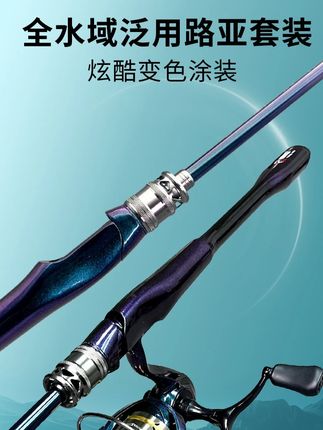 洪池戴璐娜路亚套装炫彩泛用远投路亚竿纺车轮新手打黑淡海水通用#路亚套装 #戴璐娜纺车轮套装 #钓鱼装备 #户外钓鱼 #大鱼路亚