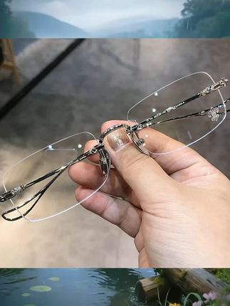 狂飙高启强高启盛同款眼镜墨镜切边无框近视男时尚平光镜女配有度 #眼镜 #防蓝光眼镜 #近视眼镜