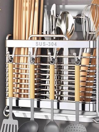 #筷子收纳盒 #筷子收纳盒壁挂式 #筷子收纳盒沥水架 #筷子收纳盒推荐 #筷子收纳盒免打孔 304不锈钢筷子收纳盒厨房筷子笼壁挂式筷笼家用勺子筷子筒置物架