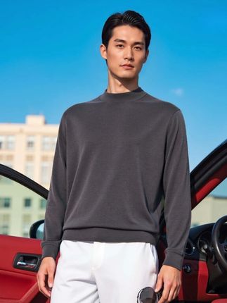 秋冬琥珀流光流行色系穿搭 前针后线男士精纺可机洗羊绒衫 #用琥珀流光风打开秋天 #琥珀流光穿搭 #品质男装 #秋冬都市硬核穿搭 #都市硬核美学