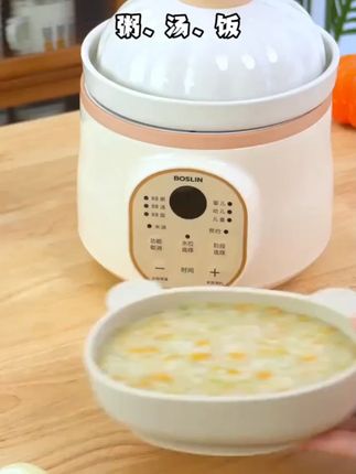 泊仕菱多功能微压婴儿辅食锅全自动煮粥煲汤米油宝宝陶瓷电炖锅#婴儿辅食锅 #泊仕菱辅食锅 #多功能辅食锅 #陶瓷电炖锅 #宝宝辅食