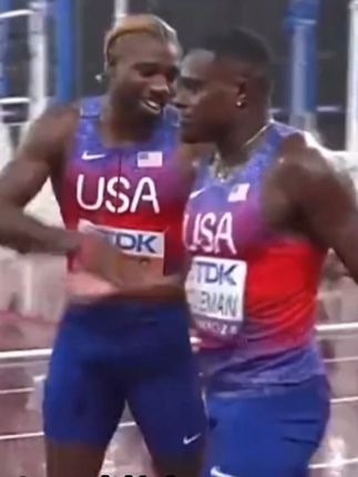 2025田径世锦赛男子4X100米接力的巅峰之战 #接力 #莱尔斯 #短跑 #田径
