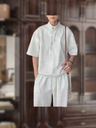 休闲短袖套装#男士休闲套装 #男士运动套装 #男士短袖套装 #男士夏季套装 #男士休闲运动套装