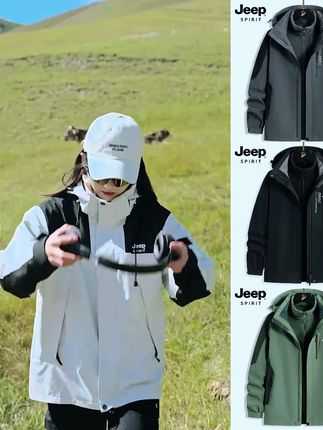 JEEPSPIRIT吉普男款冲锋衣男秋春冬季三合一保暖百搭休闲情侣登山