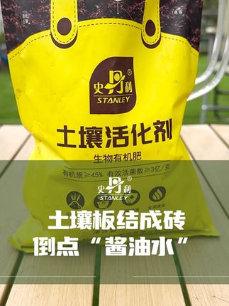 土壤板结成砖?倒点“酱油水”,疏松透气根系壮 #黑水 #土壤板结的改良方法 #小菜园