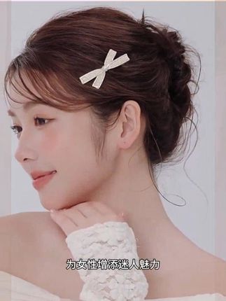 珍珠闪锆清新绿色侧边夹2025新款高端氛围感发夹女 #刘海夹鸭嘴夹半扎发洋气减