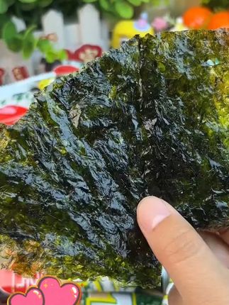 【约140片海苔】农亨优选韩国进口鲜嫩紫菜高蛋白非油炸健康零食#韩国紫菜 #农亨优选 #高蛋白零食 #非油炸 #健康海苔