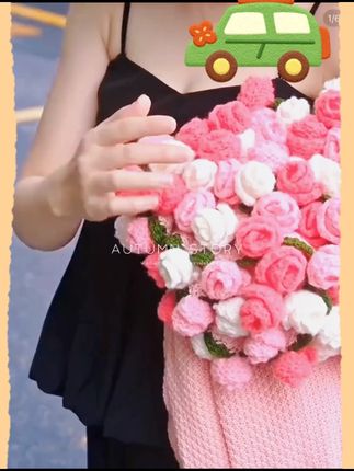 可变花束毯子毛线钩织玫瑰花束送女友浪漫礼物#花束 #花束毯子 #好物推荐🔥 #手工编织 #手工diy
