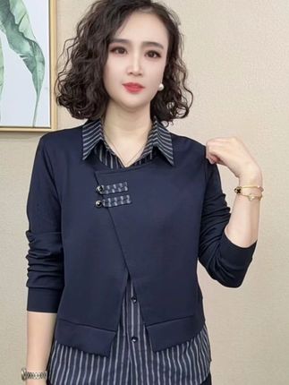 #早秋穿搭 #设计感衬衫 #假两件上衣 #减龄气质 #时尚百搭