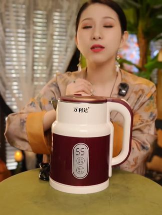 L 一家人温暖喝水秋冬!强烈安利姐妹们的恒温烧水壶! 3L大容量【五年换新】高端新款万利达食品级304不锈钢保温电热水壶贵气红H1 Q#无限回购的宝藏单品#抖音入手的好东西#男士神仙单品#烧水壶