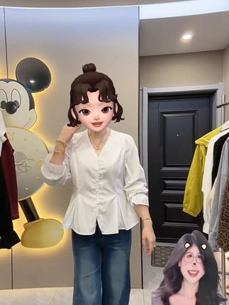 A2611大码衬衫收腰显瘦长袖衬衫2025年宽松版上衣女款遮肚子小衫