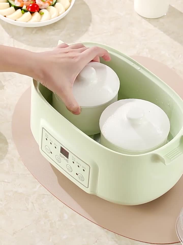 隔水炖盅宝宝辅食锅小型家用燕窝煲汤煮粥婴儿BB煲蒸炖陶瓷电炖锅 #创意餐具 #高端餐具 #餐具分享