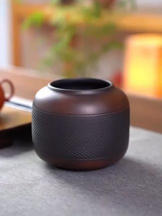 紫陶跳刀茶叶罐大中号密封储物罐精品高端家用储存罐装普洱密封罐#茶生活 #茶具好物推荐 #器物之美 #茶叶罐 #泡茶神器