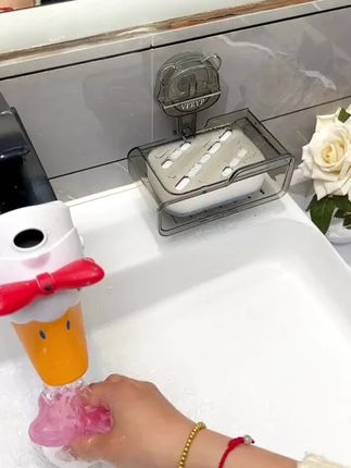 小熊吸盘皂盒免打孔,质感十足超适合家用! #卫生间装饰 #家用皂盒 #香皂收纳 #肥皂置物架 #家用好物