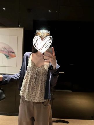 0038大码女装早秋新款休闲裤阔腿裤风吊带背心韩版修身薄款套装#谁穿谁好看 #显瘦穿搭 #韩系穿搭 #微胖穿搭 #ootd穿搭