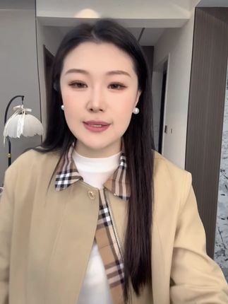 早秋风衣夹克定制卡其色格子外套 #显瘦穿搭#显瘦遮肉#服装搭配#谁穿谁好看系列