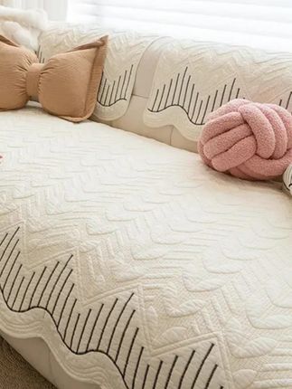 #沙发垫 郝劭文推荐(异形思锦)新款奶油风水洗棉沙发垫四季通用防尘防滑沙发坐垫盖布#沙发盖布 #防滑沙发垫 #沙发垫防滑耐磨 #沙发布