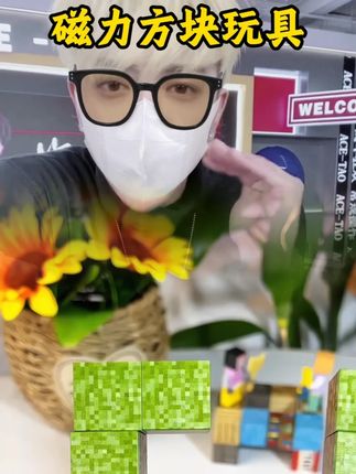 黄子韬推荐我的世界磁力方块磁铁磁吸益智积木拼装玩具生日礼物#黄子韬推荐 #黄子韬 #磁力方块玩具 #磁力方块玩具推荐 #好物推荐🔥
