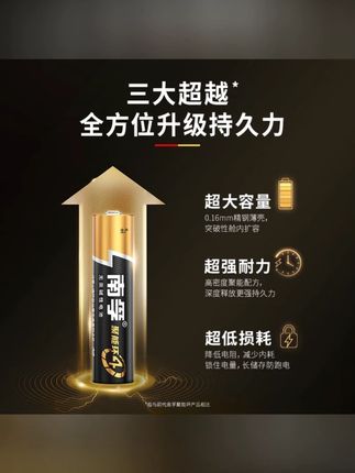 #电池 #南孚聚能环4代 #在抖音入手的好东西 #无限回购的宝藏单品 #南孚聚能 南孚聚能环4代碱性电池5号7号玩具空调遥控器鼠标挂钟闹钟正品南孚电池