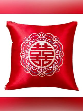 结婚中国风刺绣红喜字抱枕坐垫跪垫一对婚礼装饰靠枕婚房布置靠垫#靠垫 #喜字抱枕 #喜字抱枕一对 #婚房布置 #红喜字抱枕