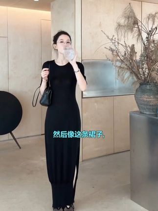 Z.blues【命中注定】修身显瘦桑蚕丝混纺针织连衣裙YZG #zblues#品质女装#每日穿搭#穿出高级感#设计感