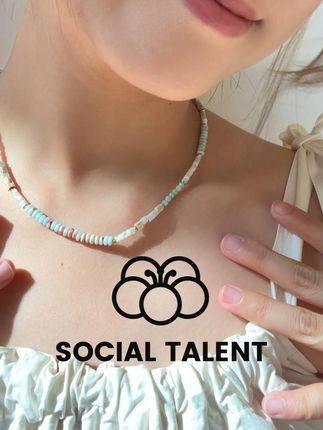桑蕾|印象睡莲串珠项链 莲间轻语,串起夏日涟漪#桑蕾SocialTalent#可爱风#首饰分享#春夏ootd#项链分享PZSSS0711