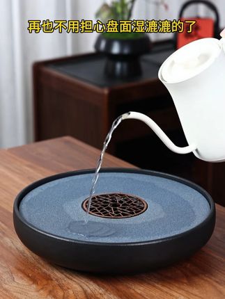 再也不用担心茶盘湿漉漉的了#吸水茶盘 #茶盘推荐 #干泡盘 #唐丰水牛茶盘