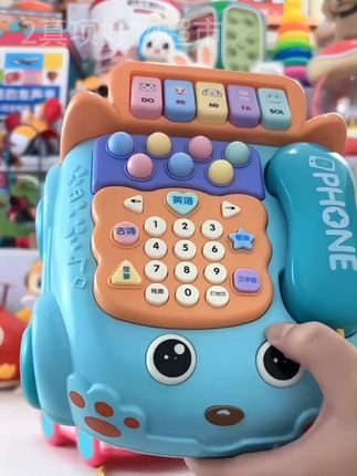 儿童电话机仿真座机益智玩具幼儿早教音乐电子琴女孩手机宝宝 #好物推荐🔥