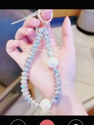 手腕链子手机挂绳高级带钻手工串珠链子水钻饰品轻奢时尚百搭 #手机挂绳 #时尚百搭 #手机链