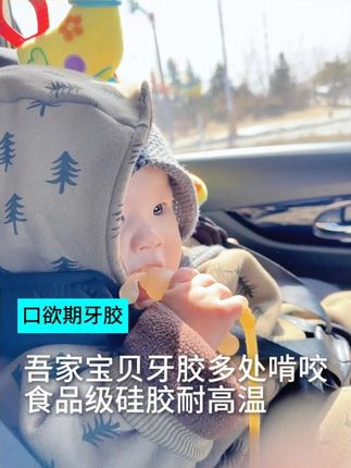 吾家宝贝牙胶多处啃咬 食品级硅胶耐高温 #人类幼崽#记录宝宝#长牙期的宝宝#宝妈分享