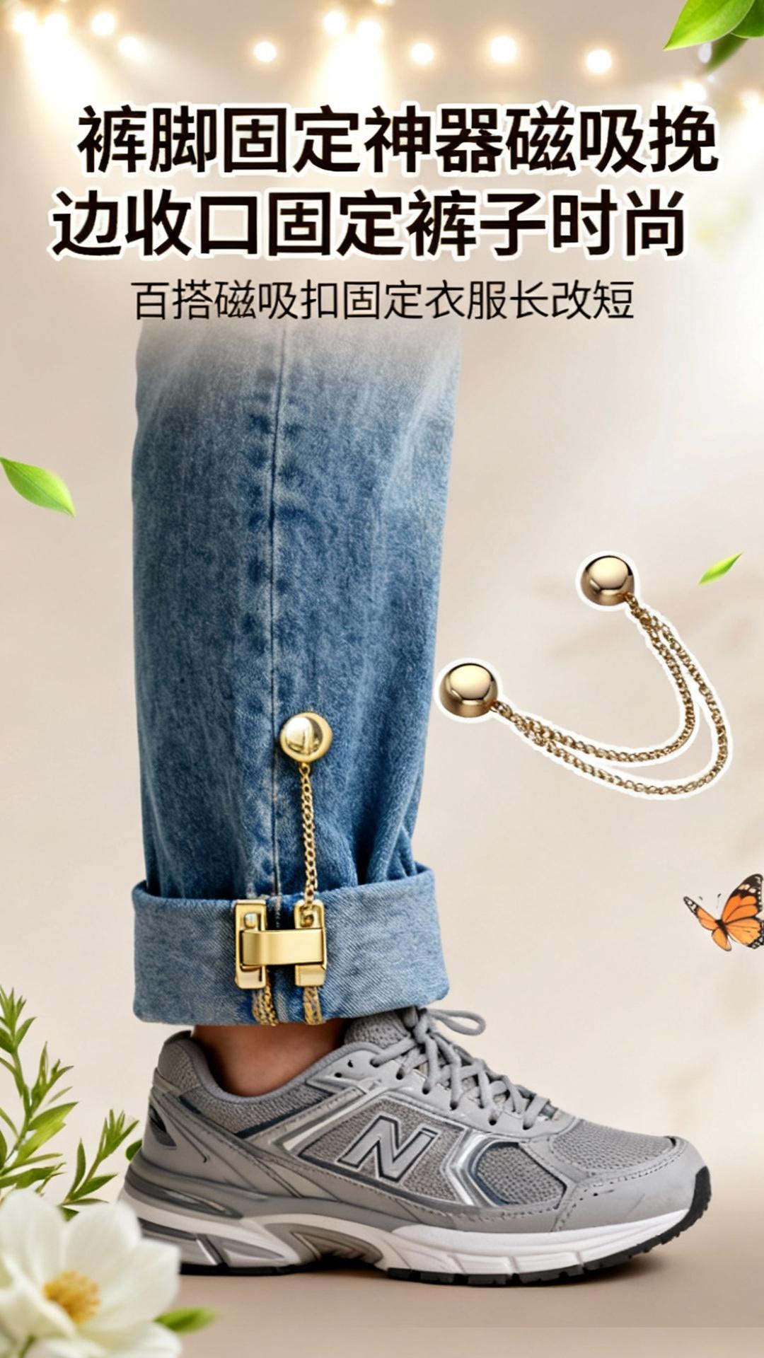 【六块九/两条】裤脚链条磁吸扣固定磁吸 3697325698105606588#磁吸裤脚链 #链条固定扣 #时尚磁吸款 #六块九两条 #裤脚装饰链