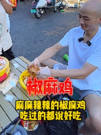 麻麻辣辣的椒麻鸡,吃过的都说好吃#手撕椒麻鸡 #美食推荐 #辣岚格 #摆摊日常