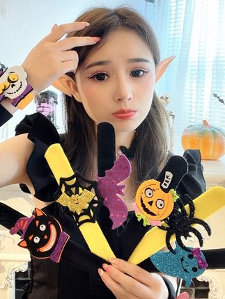 万圣节装饰品手环南瓜幽灵蜘蛛啪啪圈幼儿园男女装扮儿童创意礼品 #啪啪圈#礼物 #啪啪圈手环 #万圣节啪啪圈 #啪啪圈 #万圣节
