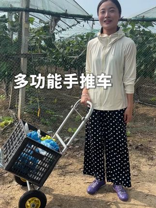 多功能三合一手推车,秋收好帮手!#多功能手推车 #农具好物分享