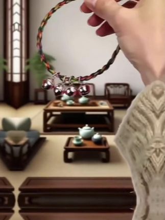 超美非金属七彩手链,手工编织还带铃铛,细款超亮眼! #手工编织手链 #非金属手链 #细款手链 #彩色铃铛手绳 #七彩绳手链