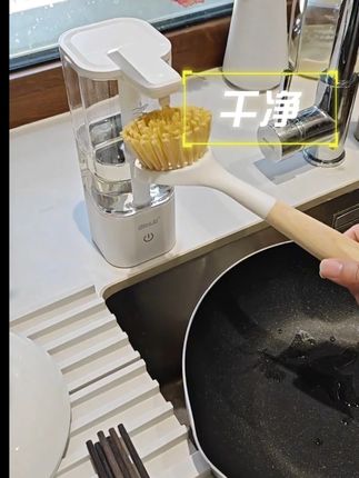 厨房自动感应电动洗手液机感应皂液器智能洗手机 #厨房必备神器 #厨房好物