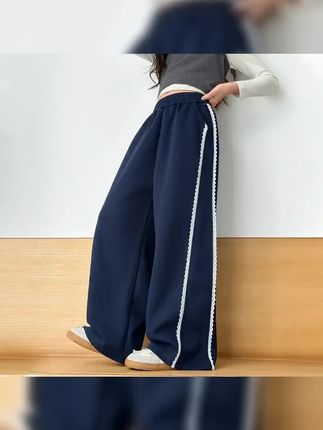 #秋季穿搭 #高品质童装 #女童穿搭 #卫裤 #秋季穿搭cleanfit杀回来了 儿童秋装2025新款大女童装宽松裤子春秋款运动卫裤秋季阔腿直筒裤