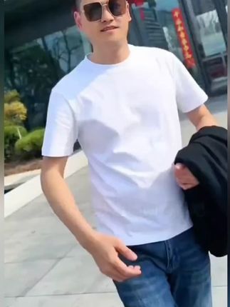 #白色短袖 男T恤修身打底衫新款宽松休闲黑色男士短袖夏季半袖t恤#好物推荐 #好物分享 #短袖t恤 #休闲短袖