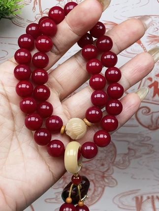 2025年要戴这款朱红福锁双圈菩提手串!在源头工厂,只要几十元,赶快点击视频下方抢购吧! #菩提 #手链 #菩提手串 #生肖