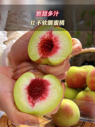 天呐!怎么会有这么好吃的青皮脆蜜桃,就是这个红不软脆蜜桃,真的巨好吃,又脆又甜,嘎嘣嘎嘣脆,唇齿留香,回味无穷,桃香味特别浓郁,放不软真的放不软,爱吃脆桃的一定要尝尝!#脆桃 #快来一起尝个鲜 #应季水果 #脆蜜桃 #桃子熟了