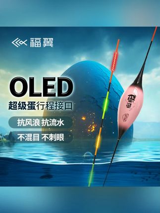 福翼OLED鸽子蛋夜光漂灯珠尾超长行程漂截口抗风浪走水正品电子漂#钓鱼用品 #夜光漂 #福翼电子漂 #抗风浪走水 #钓鱼必备