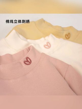 2025新款女童打底衫秋冬纯棉内搭保暖半高领韩版宝宝内搭洋气T桖#女童打底衫 #2025新款 #秋冬内搭 #纯棉T恤 #韩版打底衫