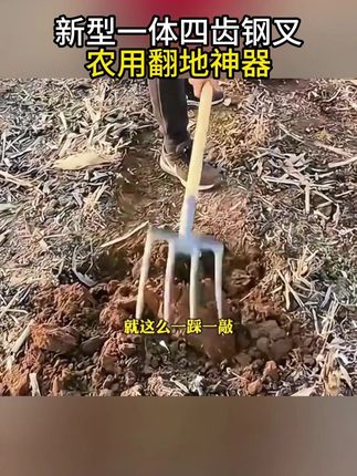 新型一体加粗四齿锰钢叉省力农用翻地神器挖红薯土豆姜葱蒜#翻土叉 #农用钢叉 #方便又实用 #农民好帮手 #农业种植