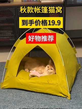 小猫有了这个帐篷猫窝安全感满满#猫窝 #萌宠好物 #猫咪