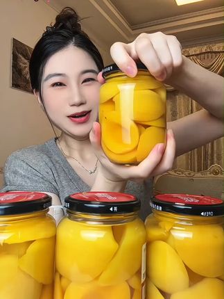 #黄桃罐头 #罐头 #水果罐头 #罐头 #夏日饮品