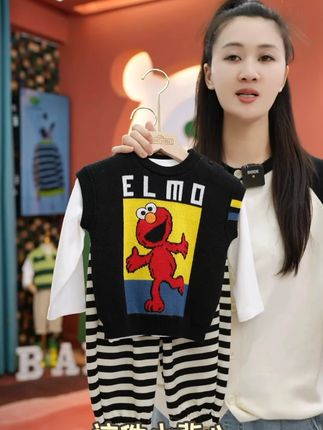 儿童针织毛线马甲圆领背心#高品质童装 #针织马甲 #针织背心 #潮童必备 #谁穿谁好看系列