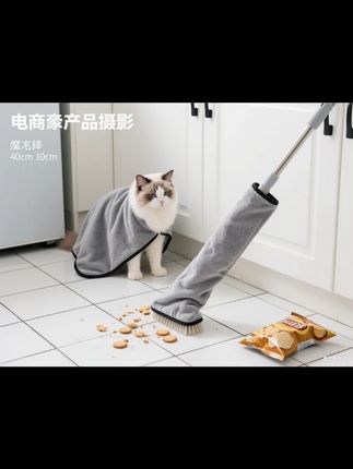 【新款上线】魔术拖把专用打孔布套抹布加厚家政保洁地刮拖地毛巾
