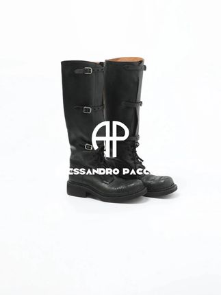 AP AP洛哥53114XC【战损靴】系带做旧划痕复古厚底时尚潮流长靴#秋冬必备#通勤搭配#显瘦穿搭#洛哥#时尚潮流长靴
