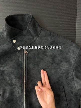 扎染衣短款外套男士重磅立领美式痞帅宽松高级感棒球服夹克 #休闲减龄穿搭 #帅气穿搭 #潮流男装